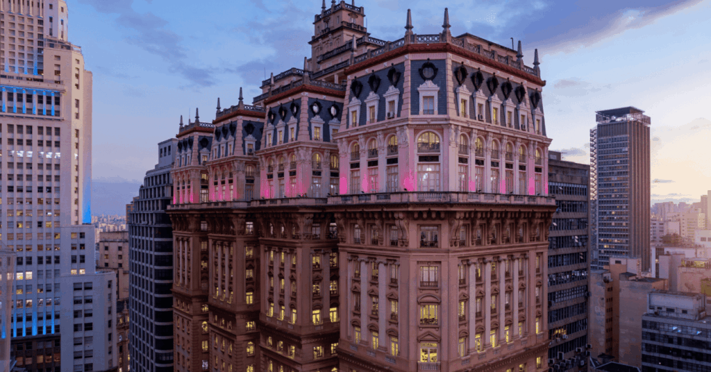 Festas no Edifício Martinelli em São Paulo com vista panorâmica