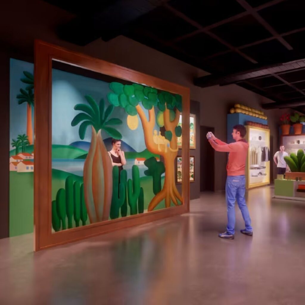 Exposição Imersiva O Brasil de Tarsila no Nubank ArteLab em São Paulo