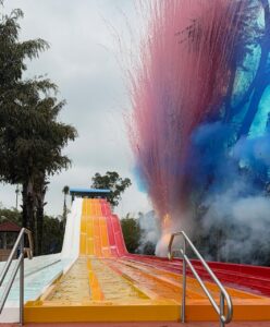 Inauguração da rampa aquática Turbogã no Parque Aquático Thermas do Vale em São José dos Campos