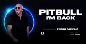 Pitbull se apresentando no Nubank Parque em São Paulo